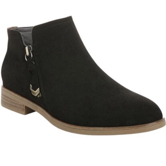 Dr. Scholl's Ladies 10 M Black Ankle Booties Faux Suede Astir Boot - Picture 2 of 7